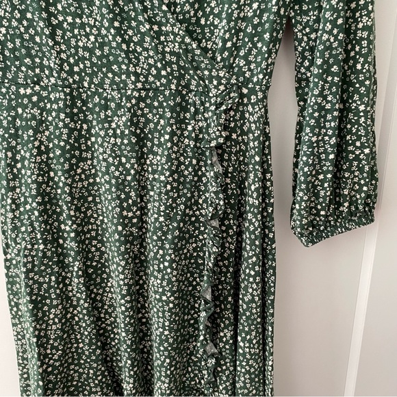 Pull&Bear Green Patterned Dress, Medium - Picture 7 of 10